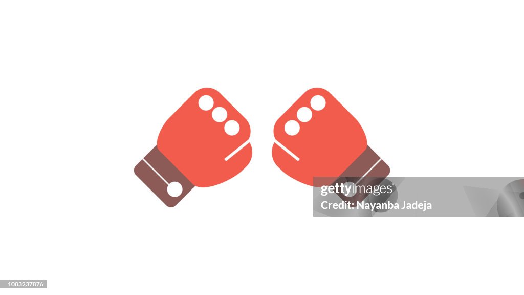 Boxing gloves fight icon