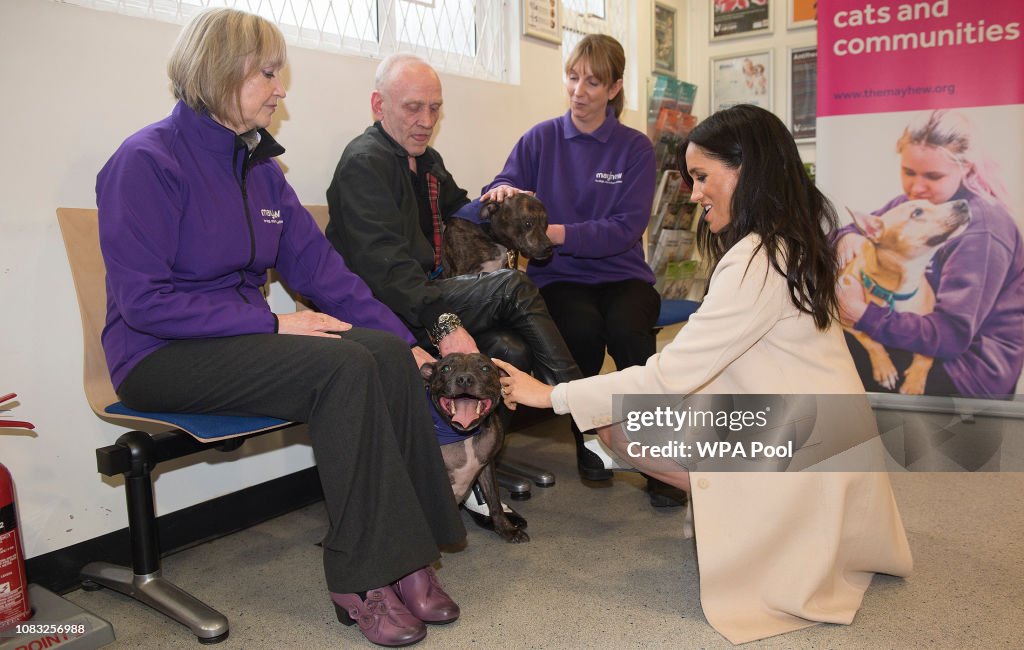 The Duchess Of Sussex Visits Mayhew
