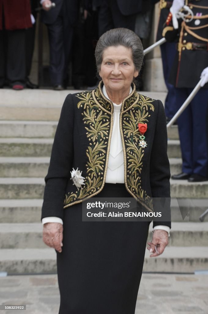 Auschwitz survivor, Simone Veil joins French Academy in Paris, France on March 18th, 2010.