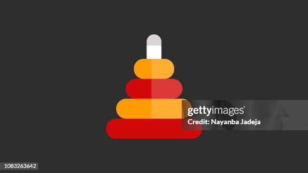 toy rings - toddler learning stock illustrations