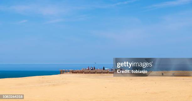 tourists at paracas national reserve - pisco peru stock pictures, royalty-free photos & images