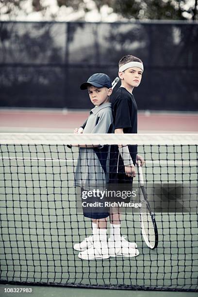 tennis duo - doubles sports competition format stock pictures, royalty-free photos & images