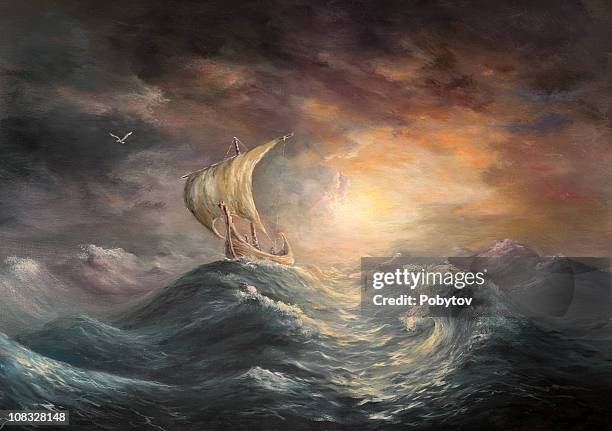 illustrazioni stock, clip art, cartoni animati e icone di tendenza di viaggio pericolose - albero maestro