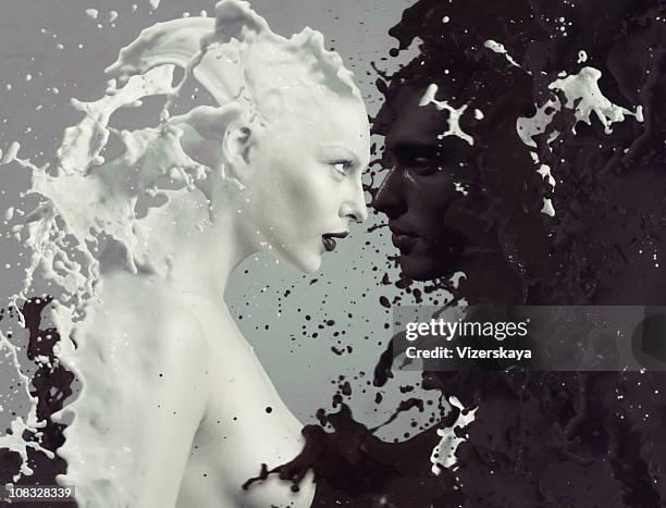 chocolate with milk - chocolate lips stock pictures, royalty-free photos & images