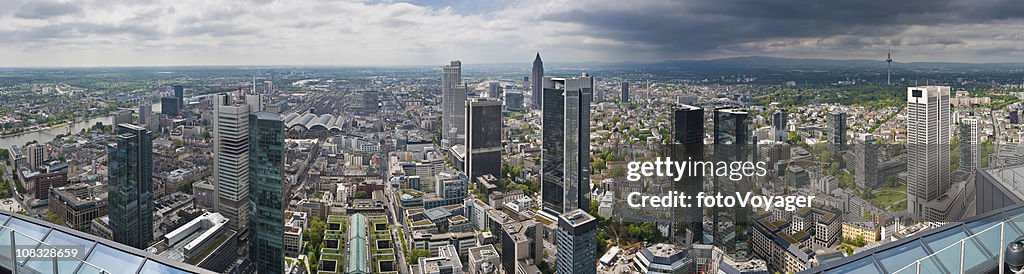 Francoforte centro città di grattacieli torri Finanza, Banche Messe panorama Germania