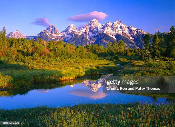 amanhecer no grand teton national park - cordilheira teton - fotografias e filmes do acervo