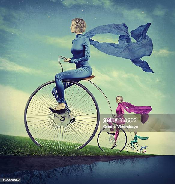 system - bicycle tandem stock pictures, royalty-free photos & images