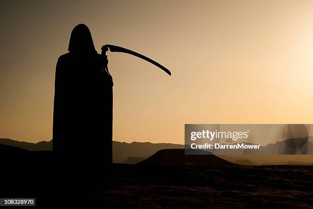 grim reaper - sickle stock pictures, royalty-free photos & images