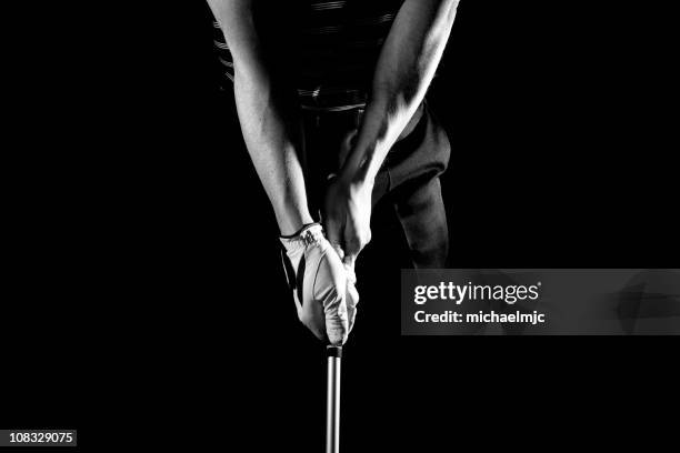 golf stance - golf course stock pictures, royalty-free photos & images