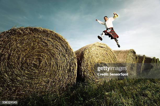 scotish whisky-pullover - schottenrock stock-fotos und bilder