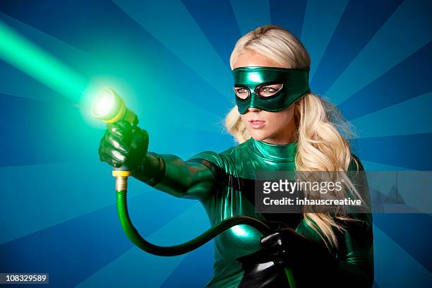 eco superhero ready to clean - spray nozzle stock pictures, royalty-free photos & images
