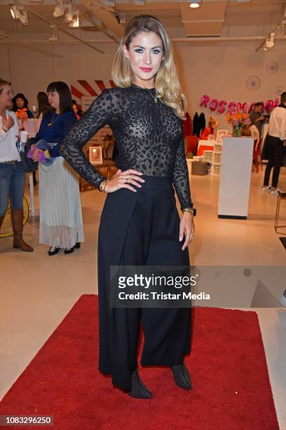 Fiona Erdmann attends the HashMAG Blogger Lounge during the Berlin Fashion Week Autumn/Winter 2019 on January 16, 2019 in Berlin, Germany.
