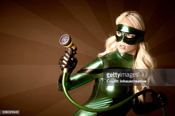 eco superhero ready to clean - spray nozzle stock pictures, royalty-free photos & images