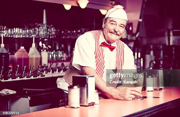 1950's soda shop - soda fountain stock pictures, royalty-free photos & images