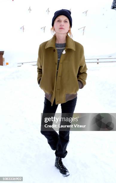 Clemence Poesy attends "10th Les Arcs Film Festival" on December 16, 2018 in Les Arcs 2000, France.