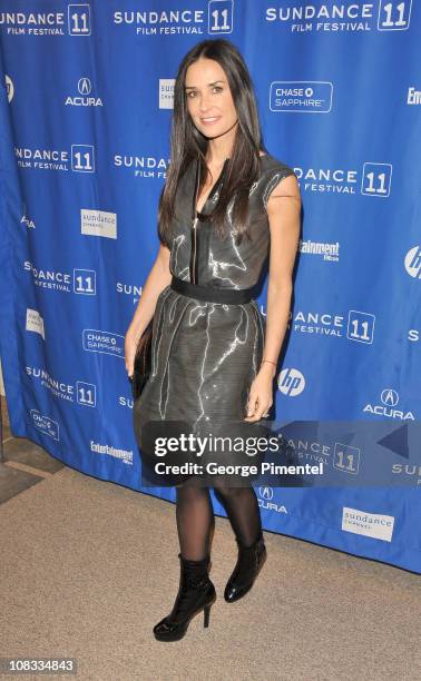 Actress Demi Moore attends "Margin Call" Premiere at the Eccles Center Theatre during the 2011 Sundance Film Festival on January 25, 2011 in Park...