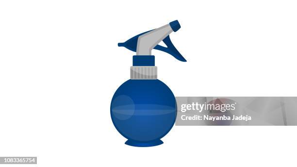 spray bottle flat icon - perfume atomizer stock illustrations