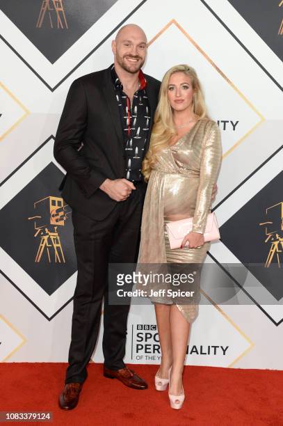 Tyson Fury and Paris Fury attend the 2018 BBC Sports Personality Of The Year at The Vox Conference Centre on December 16, 2018 in Birmingham, England.