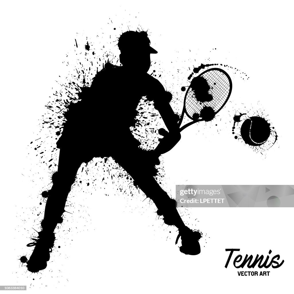 Tennis Racket With Splatter Vector Tennis Splatter High-Res Vector Graphic - Getty Images