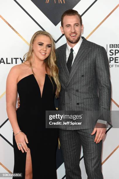 Katie Goodland and Harry Kane attend the 2018 BBC Sports Personality Of The Year at The Vox Conference Centre on December 16, 2018 in Birmingham,...