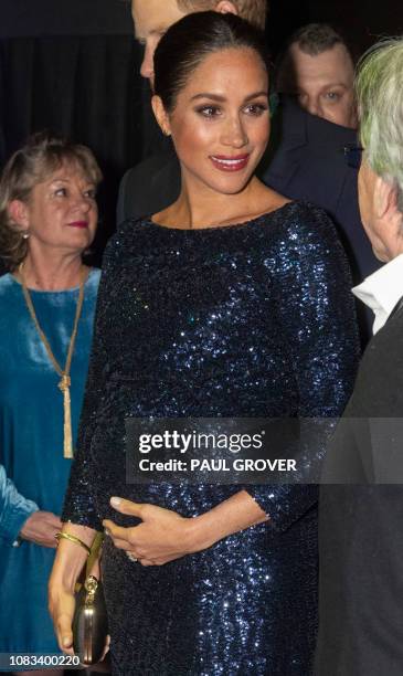 Meghan, Duchess of Sussex and Britain's Prince Harry, Duke of Sussex, attend the premiere of Cirque du Soleil's Totem in support of Sentebale at the...