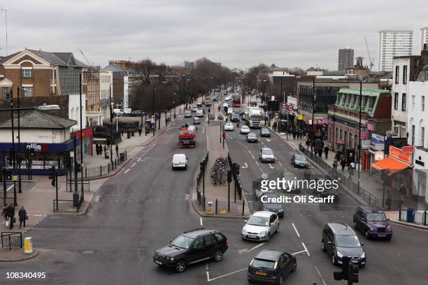 The A11 road in east London which was due to form part of the Olympic marathon route in 2012, however the race will now be staged entirely in central...