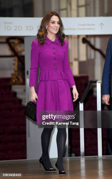 Catherine, Duchess of Cambridge visits the Royal Opera House to learn more about their use of textiles, commissioning of fabrics and supply chain on...