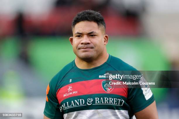 Tatafu Polota-Nau of Leicester Tigers during the Champions Cup match between Leicester Tigers and Racing 92 at Welford Road Stadium on December 16,...