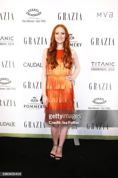Barbara Meier during the Grazia Fashion Dinner at Titanic Hotel on January 16, 2019 in Berlin, Germany.