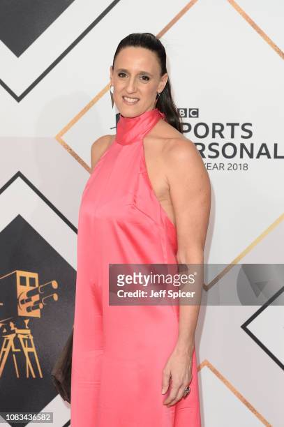 Karen Pickering attends the 2018 BBC Sports Personality Of The Year at The Vox Conference Centre on December 16, 2018 in Birmingham, England.