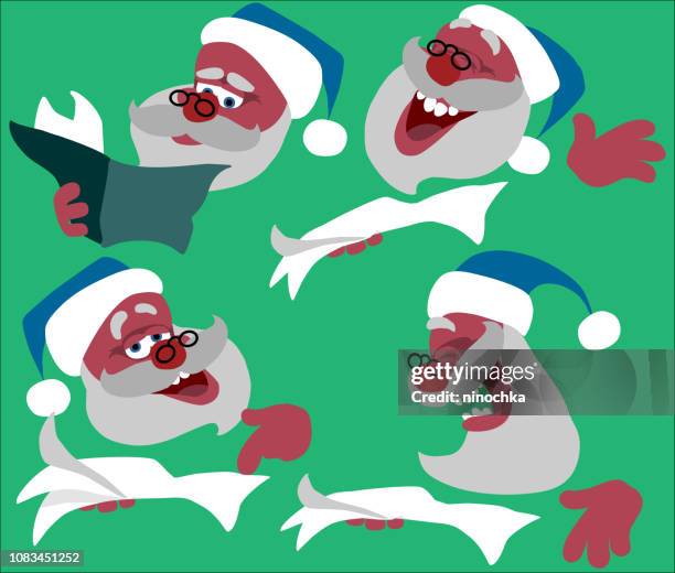 illustrations, cliparts, dessins animés et icônes de santa drôle - christmas angry