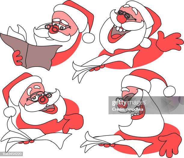 illustrations, cliparts, dessins animés et icônes de santa drôle - christmas angry