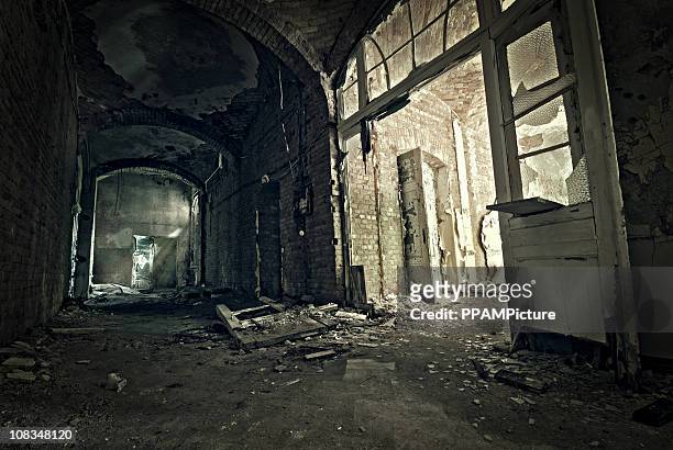 old empty entry - horror room stock pictures, royalty-free photos & images