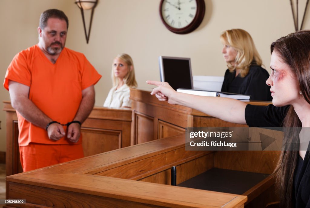 Criminal and Victim in Court