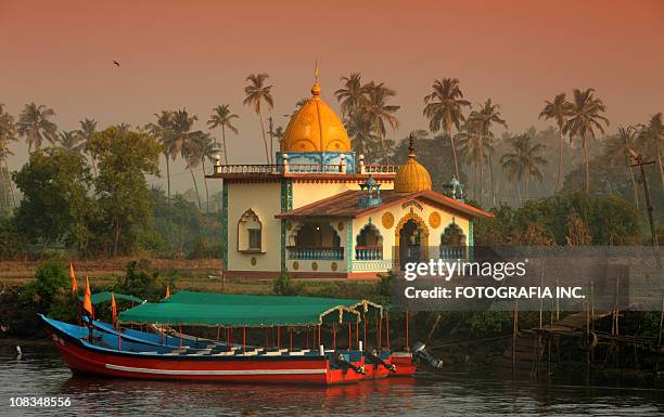 hindu temple in goa - temple building bildbanksfoton och bilder