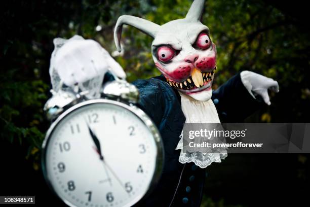 the white rabbit - alice in wonderland characters stock pictures, royalty-free photos & images