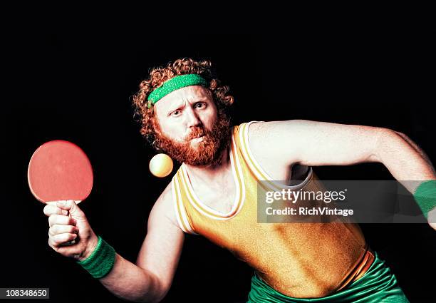 ping pong action - tafeltennis stockfoto's en -beelden
