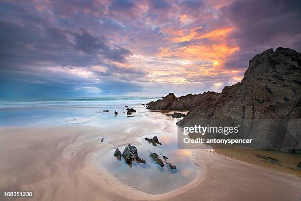 atlantic sunset - cornwall england bildbanksfoton och bilder