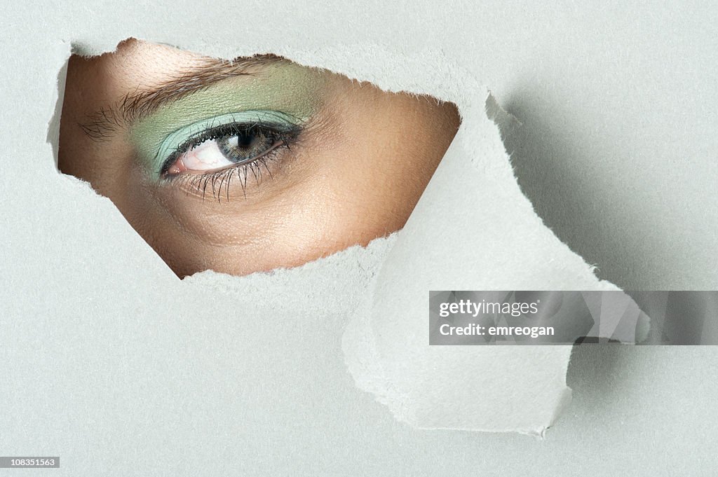 Looking out through hole