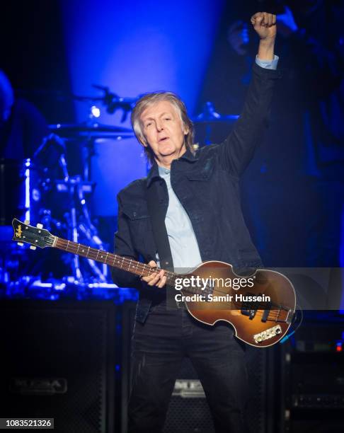 Paul McCartney performs live at The O2 Arena on December 16, 2018 in London, England.