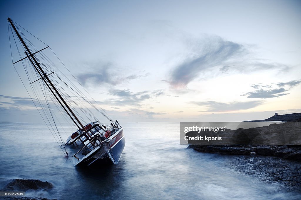 Shipwreck off the coast of Malta