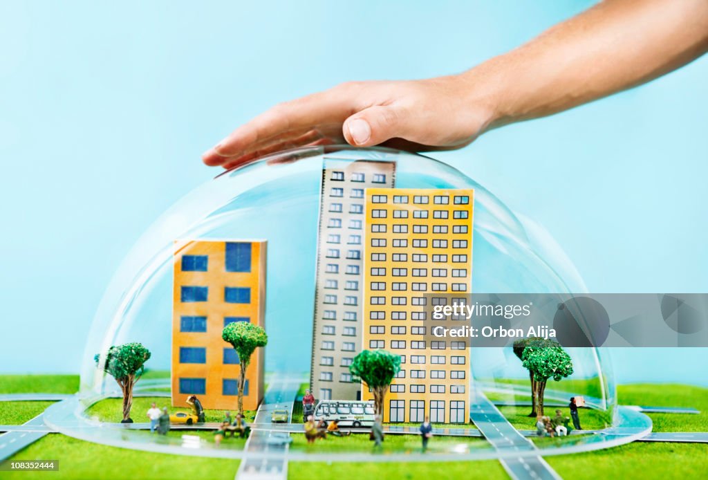 Vidro protecção da cidade