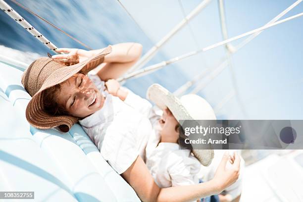 family sailing - family yacht stock pictures, royalty-free photos & images