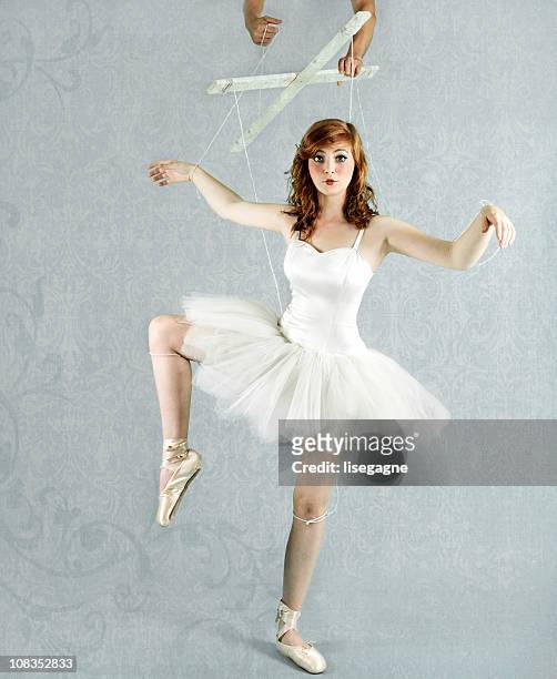 ballet dancer puppet - puppet on a string stock pictures, royalty-free photos & images