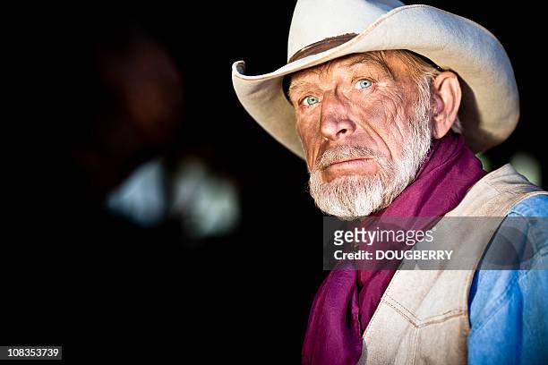 rugged cowboy - farmer confident serious stock pictures, royalty-free photos & images