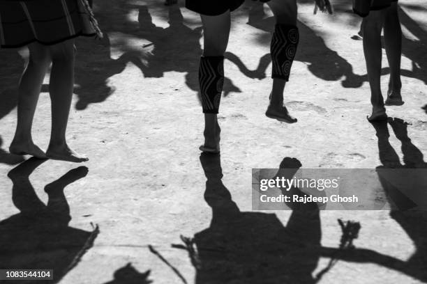 tribal dance of nagaland at hornbill festival - tribal dancing stock pictures, royalty-free photos & images