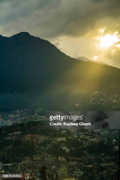 sunset at kohima - nagaland stock pictures, royalty-free photos & images