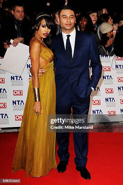 Singer Jade Ewen and actor Ricky Norwood attend the The National Television Awards at the O2 Arena on January 26, 2011 in London, England.