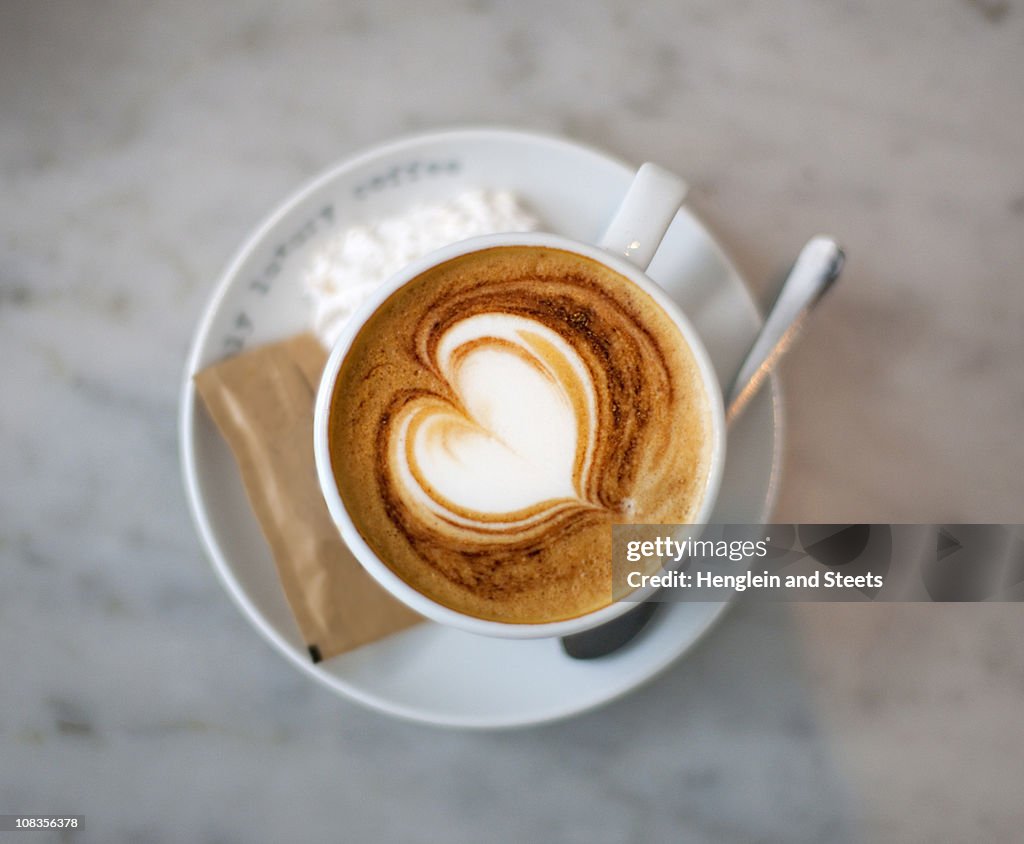 Cappuccino with heart