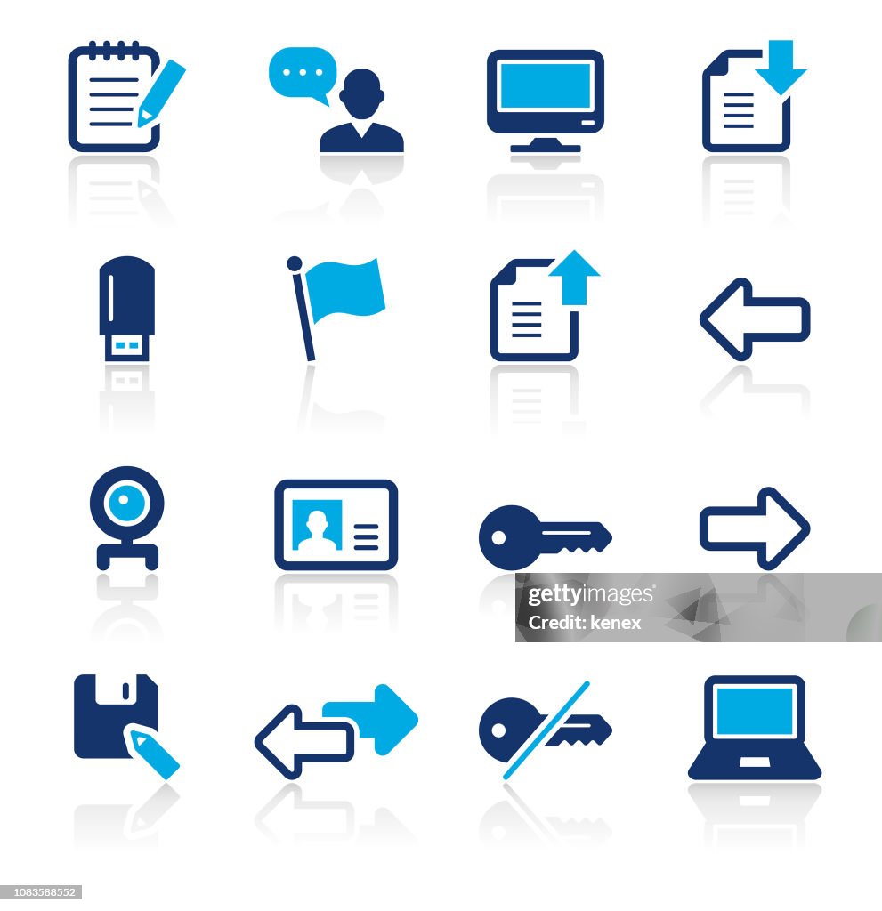 Web and Internet Two Color Icons Set